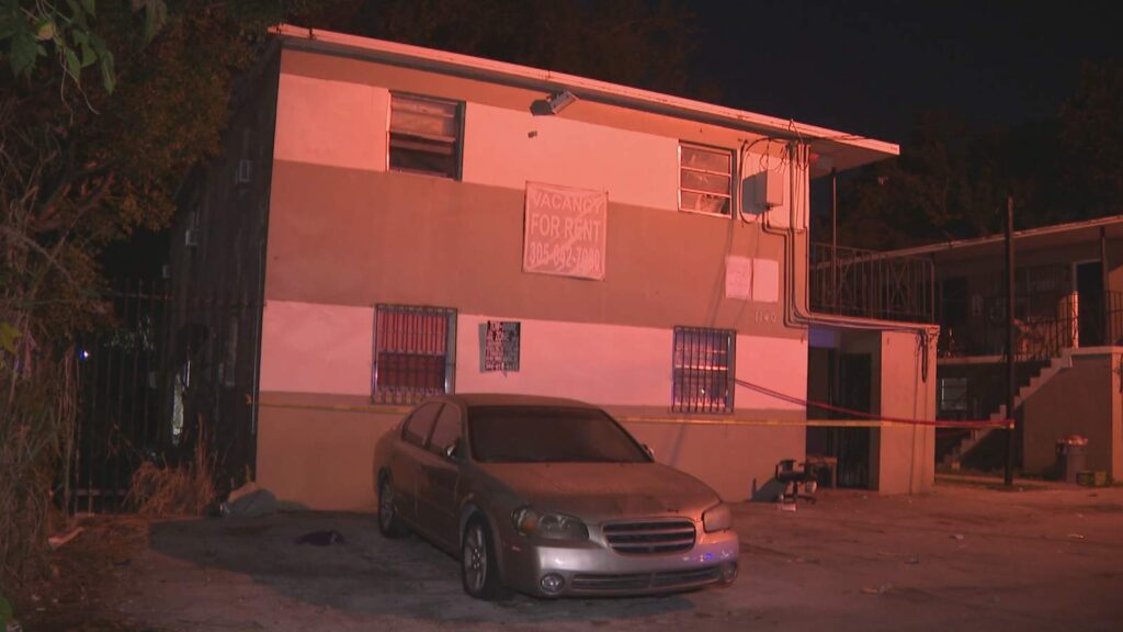 crashing car into apartment