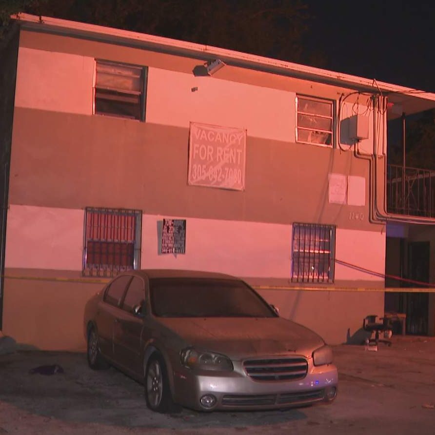 crashing car into apartment