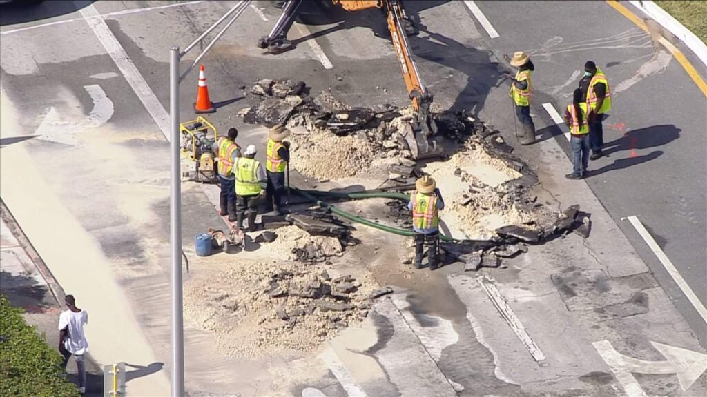 water main break in Fort Lauderdale