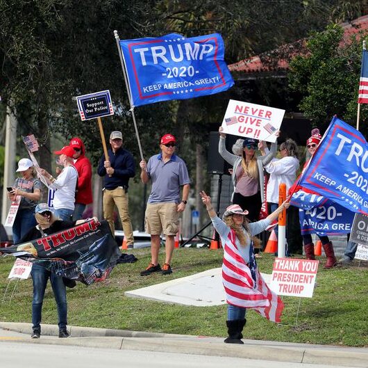 Trump supporters in West Palm Beach