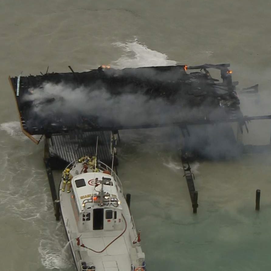 fire at Stiltsville home