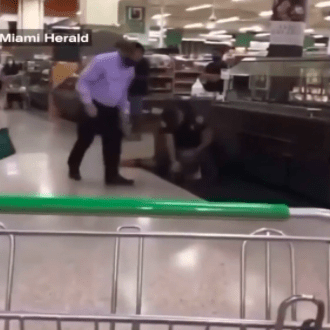 Video inside Miami Publix captures officer repeatedly punching homeless man accused of stealing chicken