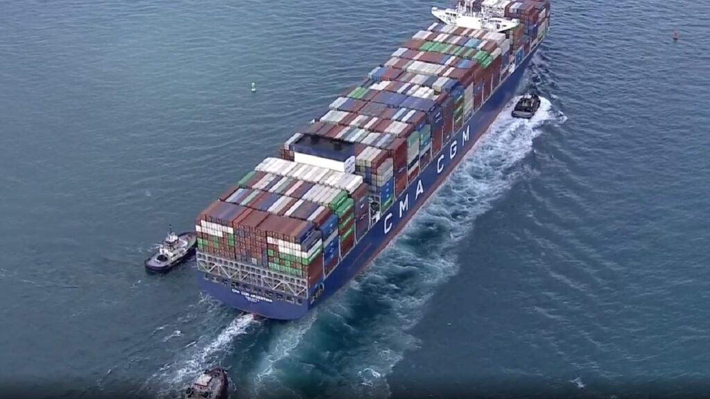 Largest container ship to ever call at a Florida port arrives at PortMiami