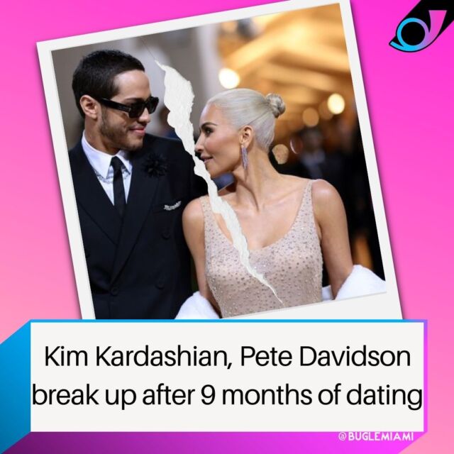 💔KIM KARDASHIAN, PETE DAVIDSON BREAK UP AFTER 9 MONTHS OF DATING  Reality TV star Kim Kardashian and “Saturday Night Live” comedian Pete Davidson have ended their romance after nine months of dating, media outlets reported on Friday.
￼
E! News, People magazine and others quoted anonymous sources as saying the pair split this week. A spokesperson for Kardashian had no comment, and a representative for Davidson did not immediately respond to a request for comment.  The celebrities began dating after Kardashian, 41, hosted “SNL” in October 2021. Kardashian is in the midst of legal proceedings to finalize her divorce from rapper Kanye West and stars in a new reality show with her extended family on Hulu.  #BugleMiami #MiamiNews #News #Miami #KimKardashian #Kardashian #PeteDavidson #BreakUp #Romance #Dating #Entertainment #EntertainmentNews.
