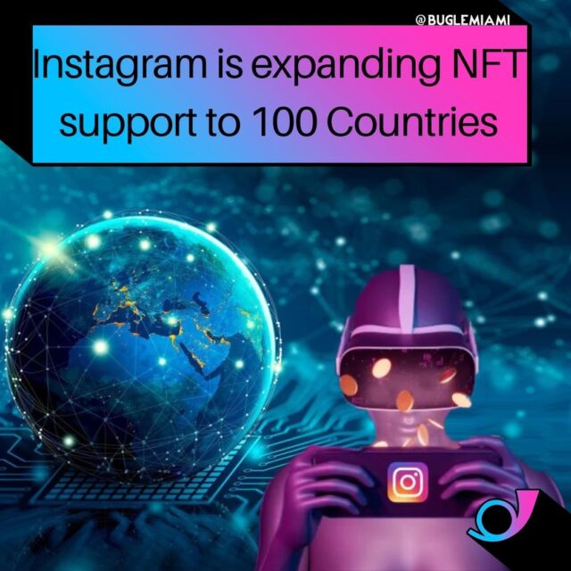 📱INSTAGRAM IS EXPANDING NFT SUPPORT TO 100 COUNTRIES  Mark Zuckerberg announced that Instagram is expanding its NFT support on the platform.NFTs will be available to users in 100 countries, including those in Africa, Asia-Pacific, the Middle East, the Americas, and more. Before expanding, NFTs were only available for select users in the United States.Instagram will also expand its supported wallets and blockchains with the newest additions of Coinbase Wallet, Dapper Wallet, and Flow.  #BugleMiami #MiamiNews #News #Miami #MarkZuckerberg #Zuckerberg #NFT #Instagram #NFTNews #Local #LocalNews